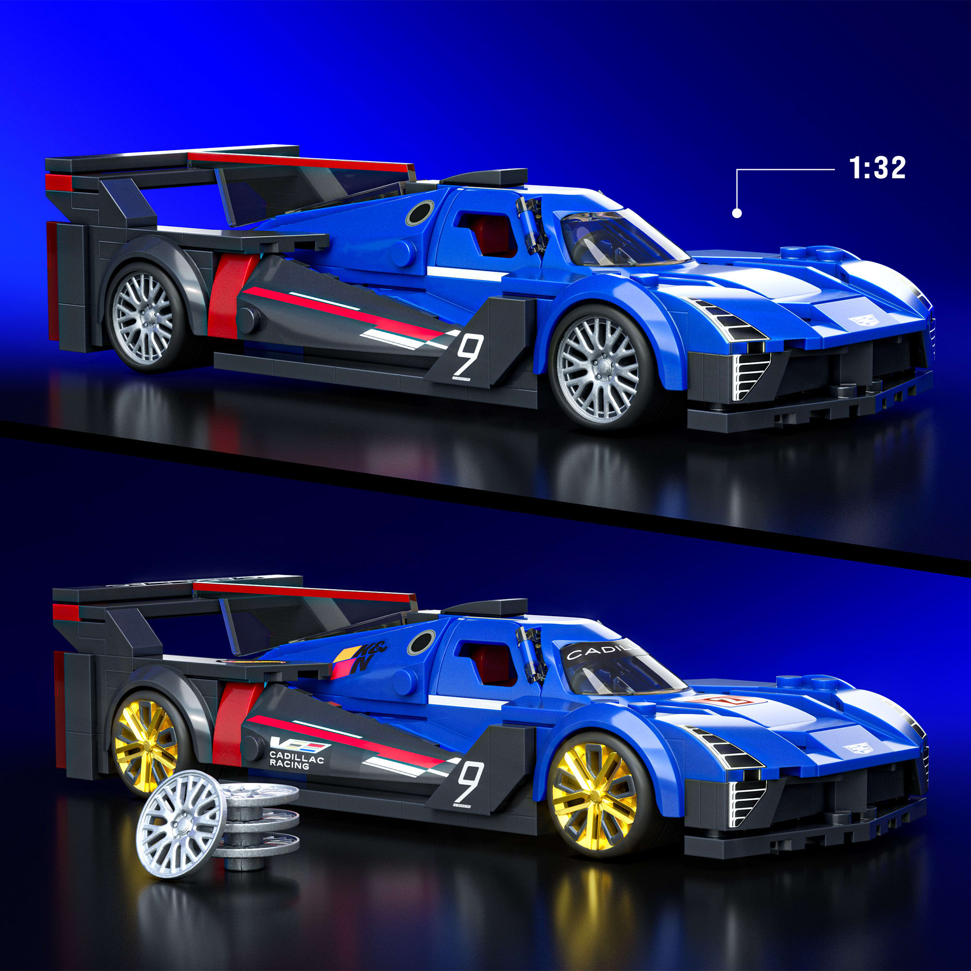 Hot Wheels Speed Series Cadillac GTP jeu de construction 1:32