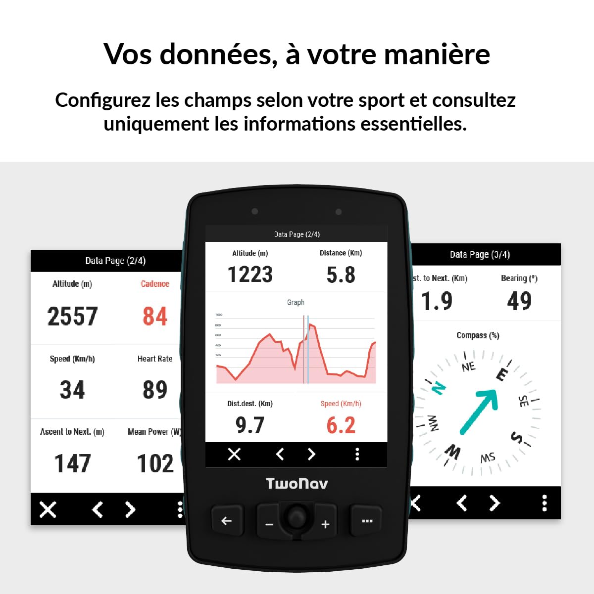 TwoNav Aventura 2 Plus Motor GPS moto 32 Go vert carte IGN