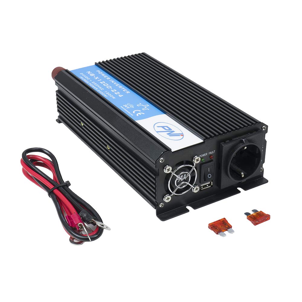 PNI Accessoires voiture H1200W24V inverseur tension 24V 230V 1200W