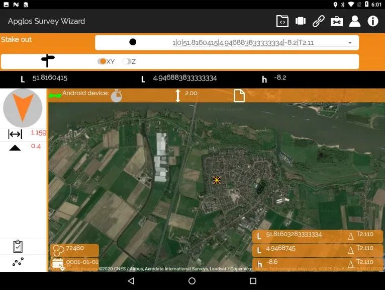 Apglos Survey Wizard appli topographie 1 an Android iOS