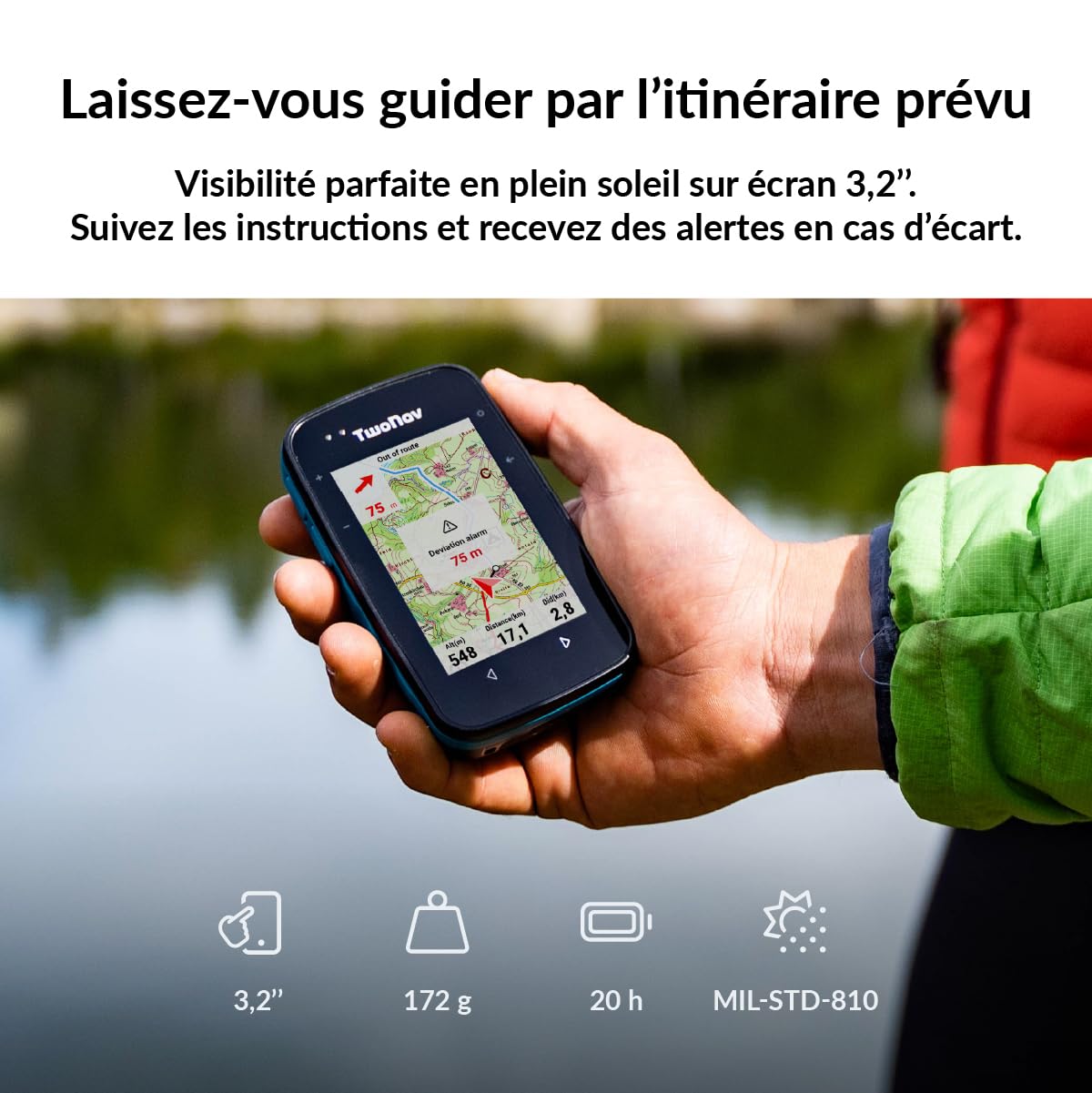 TwoNav Cross Plus 32 Go GPS velo VTT carte 5 dalles IGN