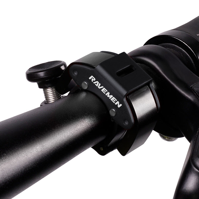 Ravemen Q4 sonnette vélo 100 dB noire guidon 22,2 mm