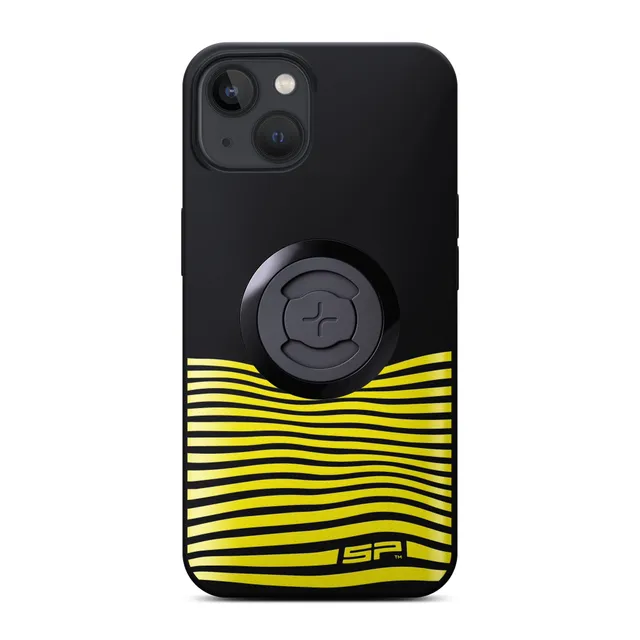 SP Connect Horizon coque iPhone 17 Pro jaune fixation guidon