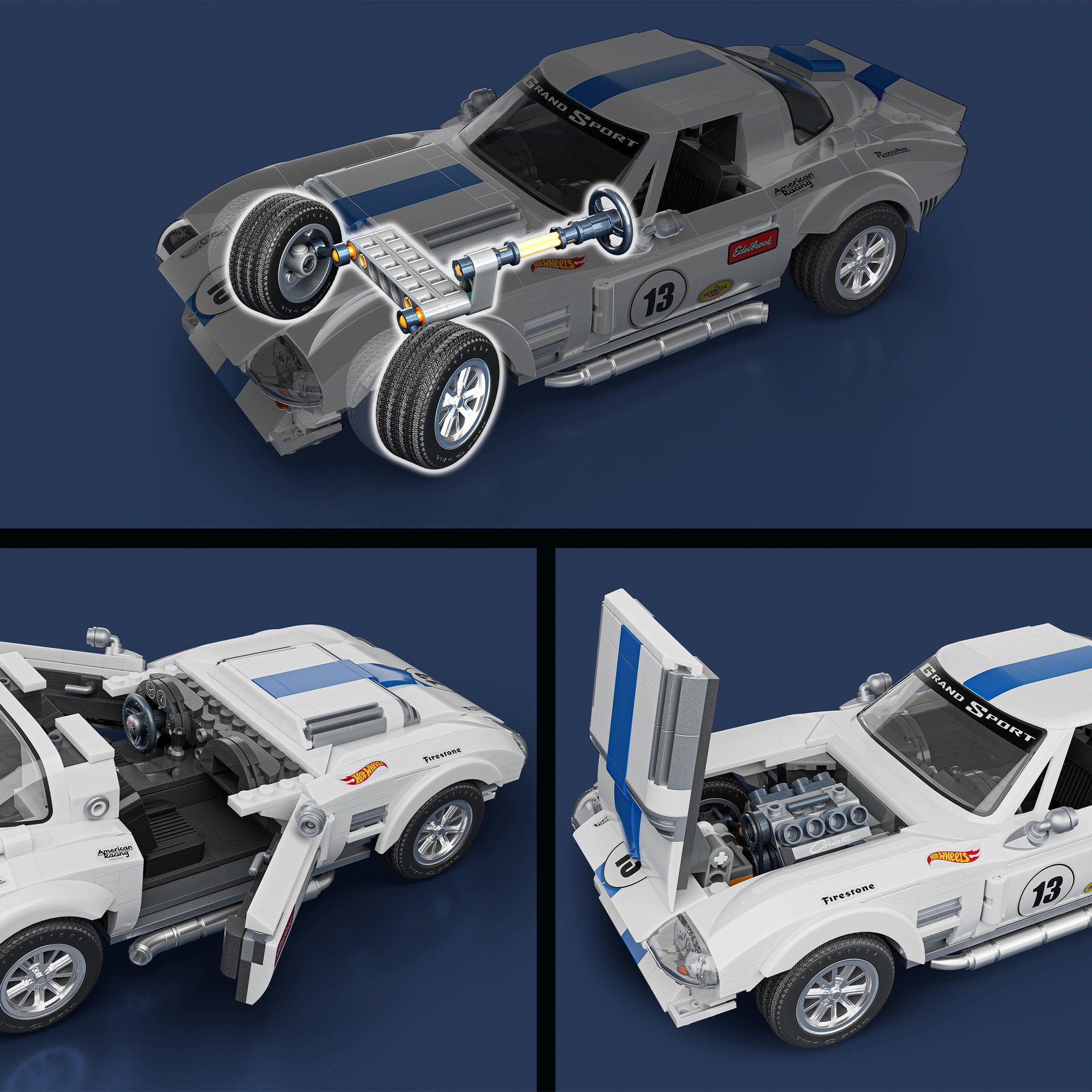 Mattel Brick Shop Hot Wheels Elite Corvette Grand Sport jeu de construction 1:16