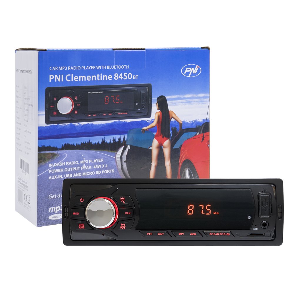 PNI Clementine 8450BT autoradio Bluetooth 1 DIN 4x45W