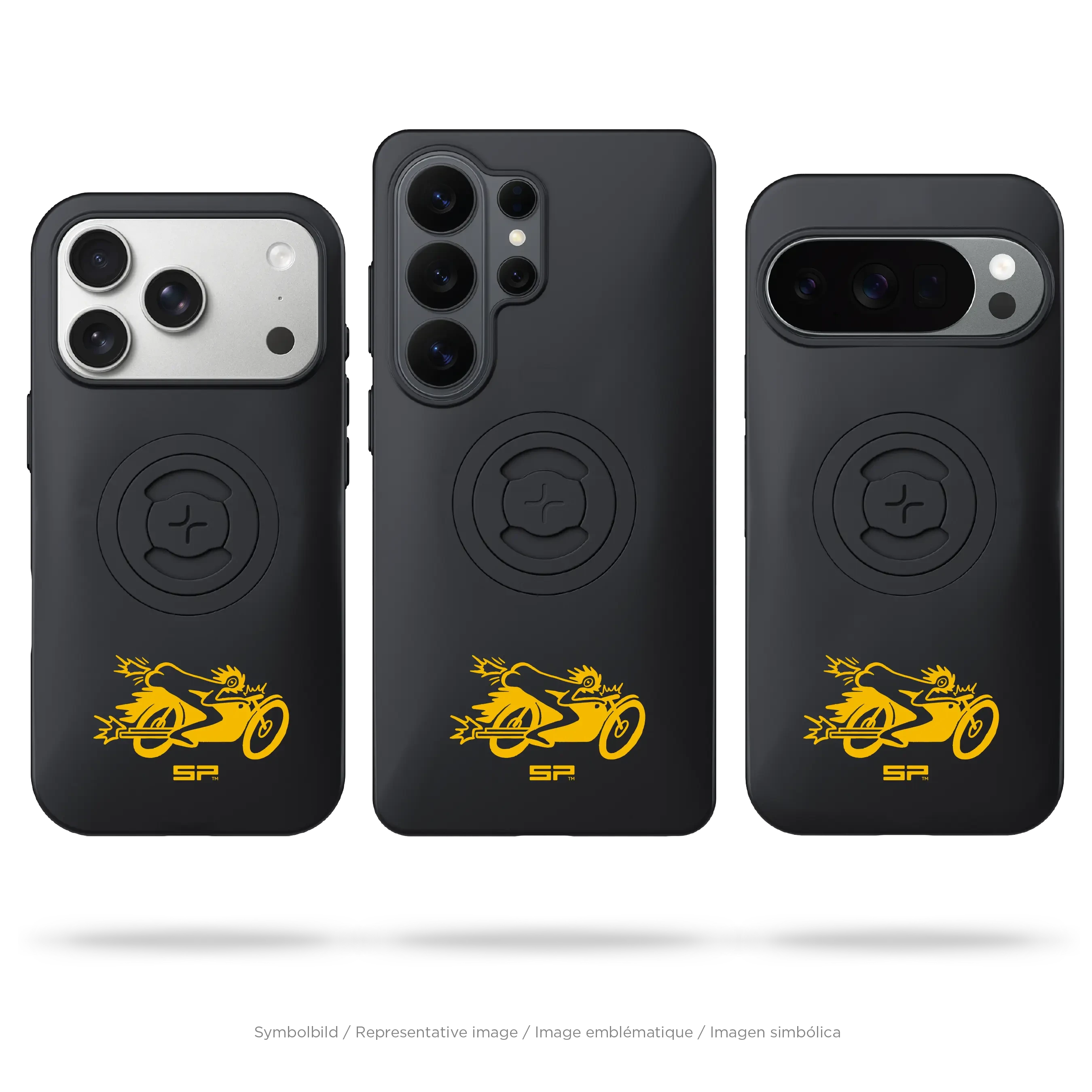 SP Connect Chase the Sun Moto coque iPhone jaune moto