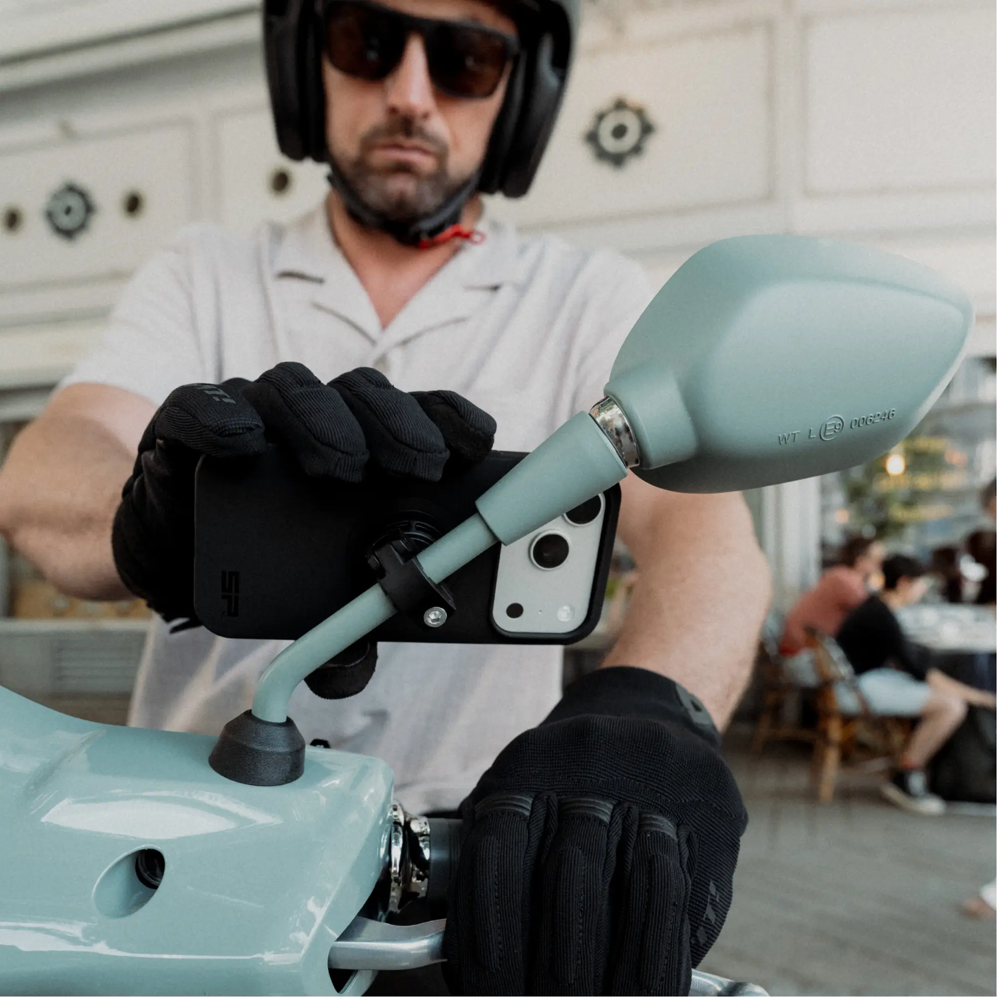 SP Connect Mounts Mirror Mount support moto rétroviseur 360°