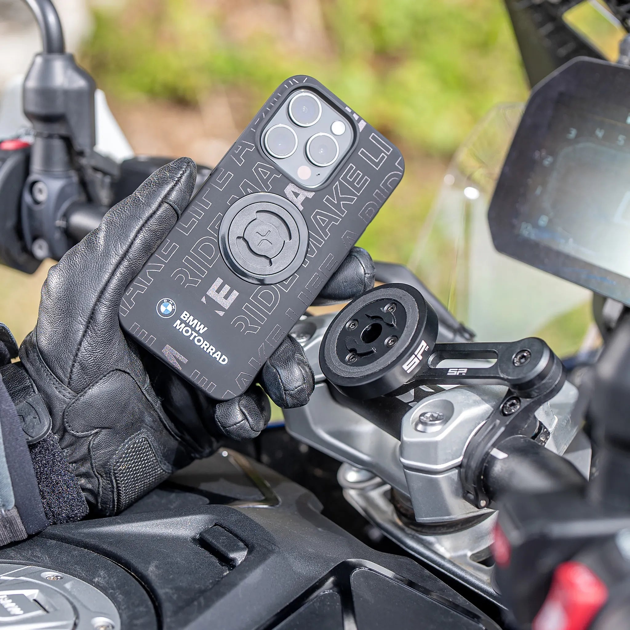 SP Connect BMW Motorrad coque iPhone Pattern fine