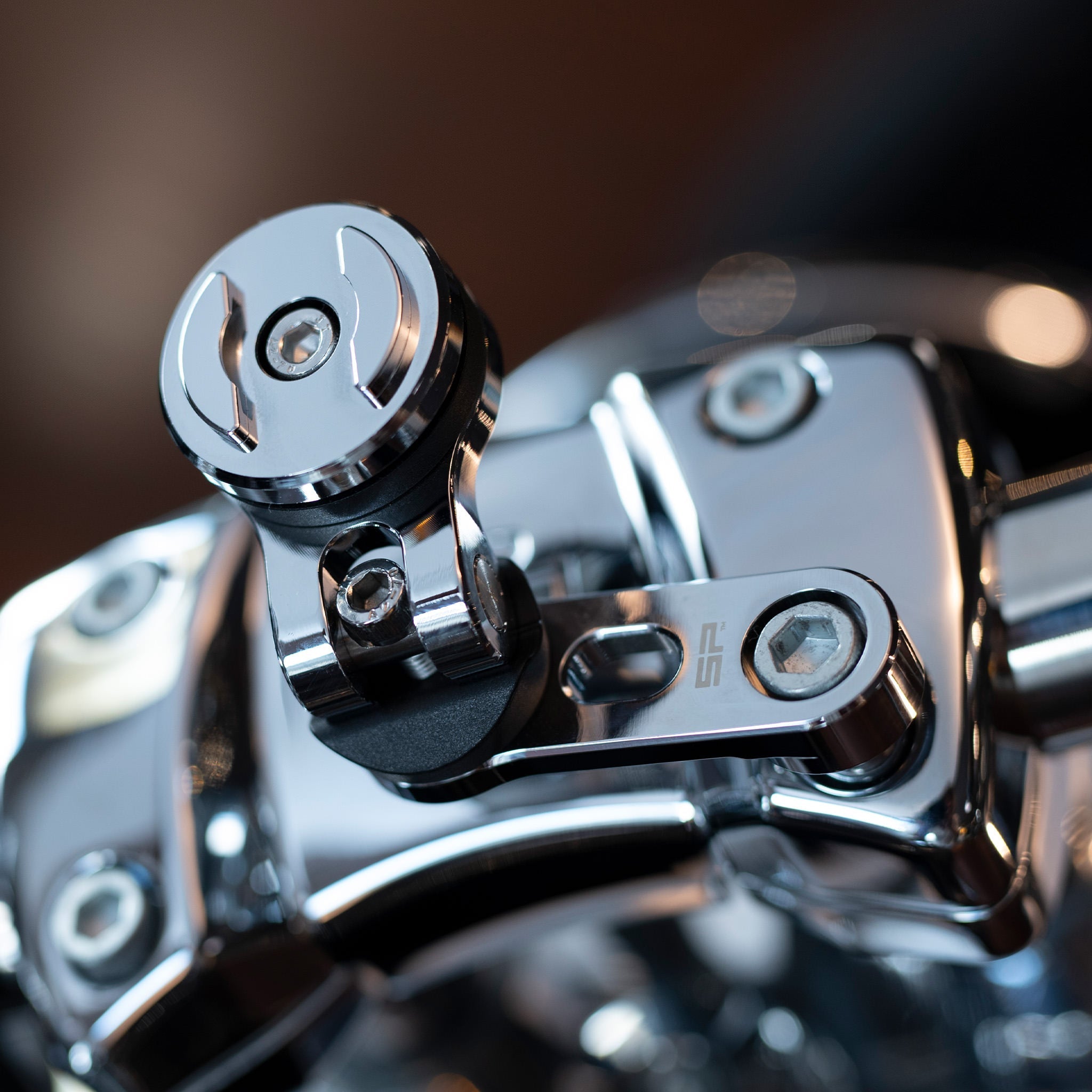 SP Connect SPC+ Head Chrome Moto Barclamp Clutch