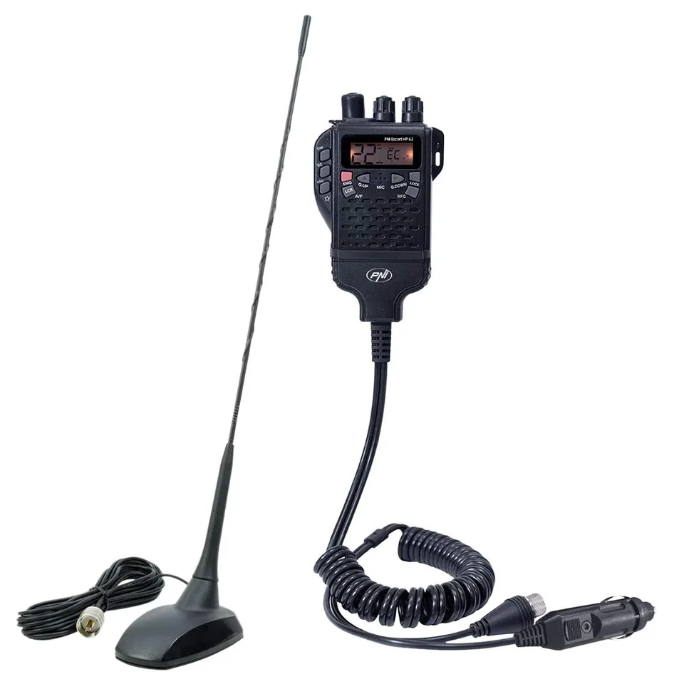 PNI Escort HP62 radio CB + antenne Extra 48 aimant AM-FM
