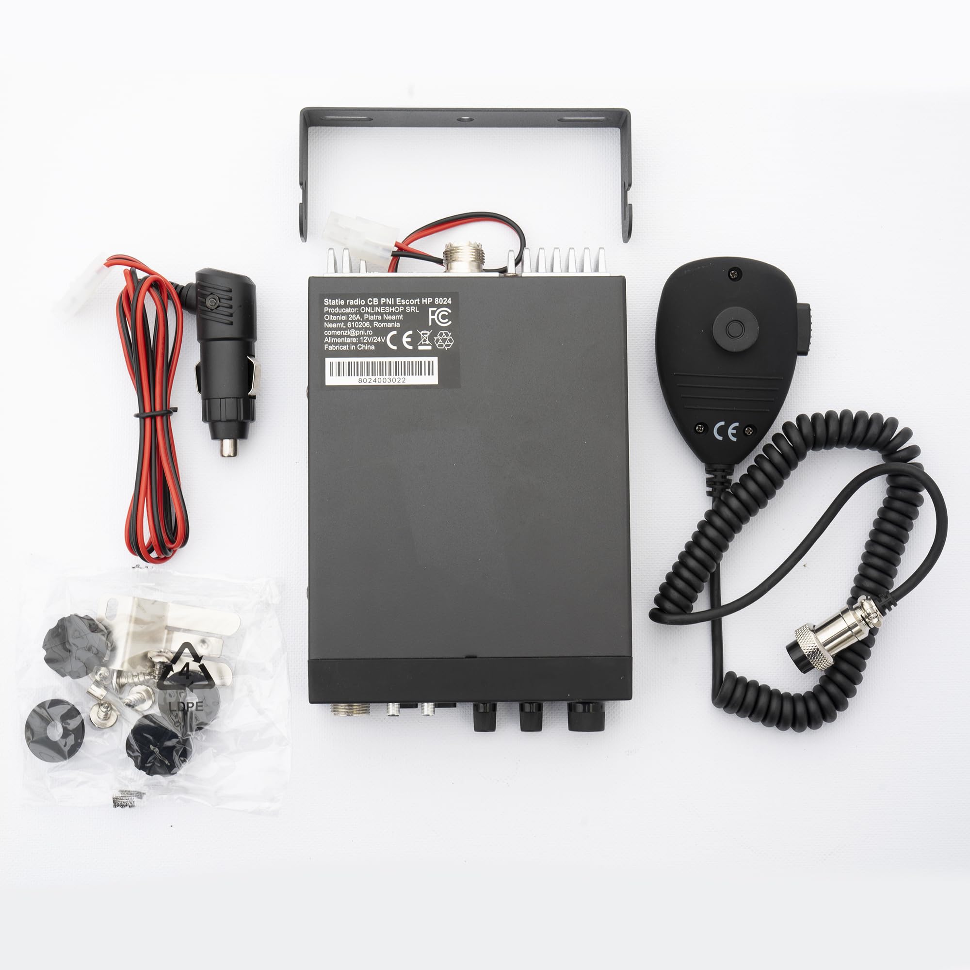 PNI Escort HP 8024 station radio CB 12V-24V AM/FM 4W
