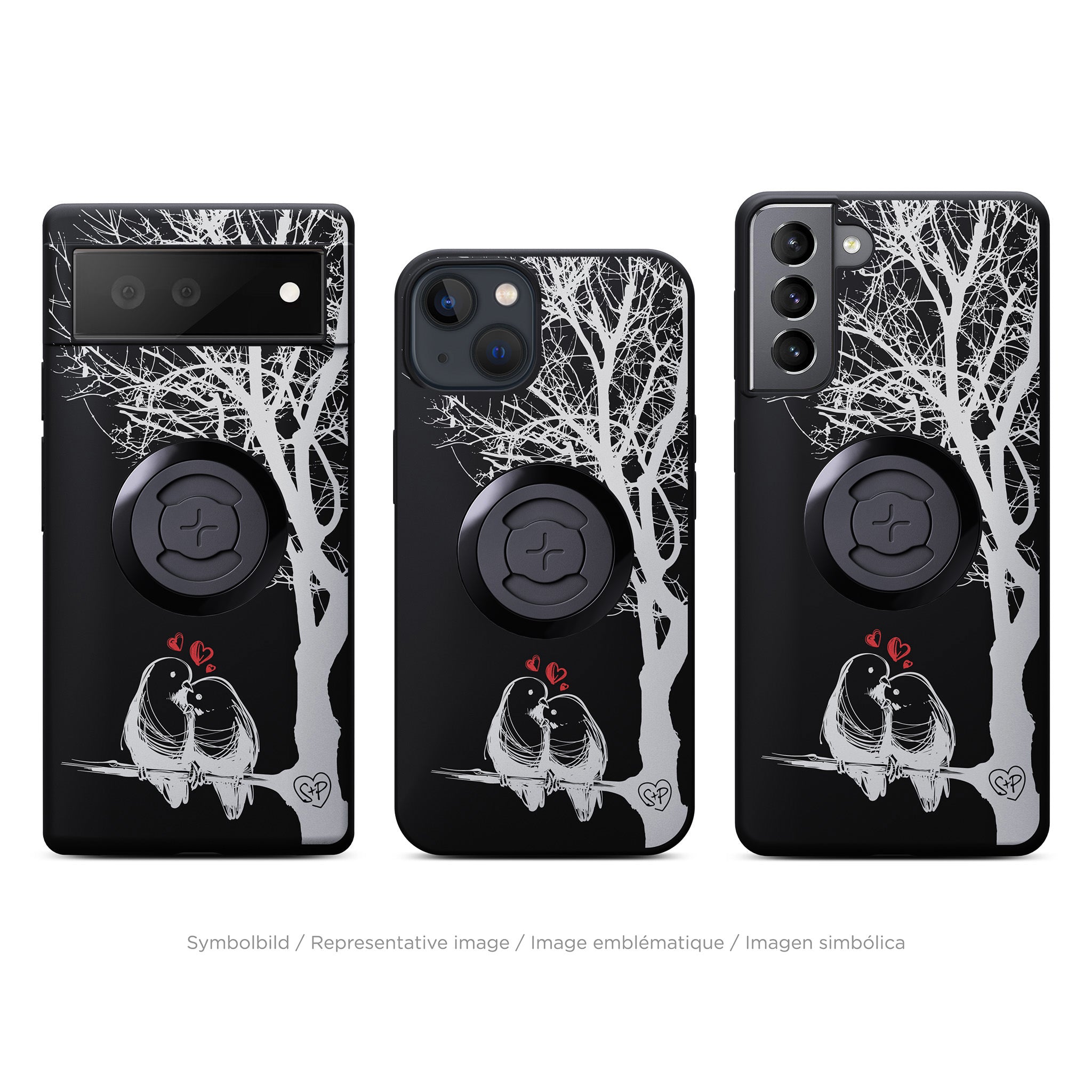 SP Connect Love Birds coque iPhone 17 Pro vélo moto