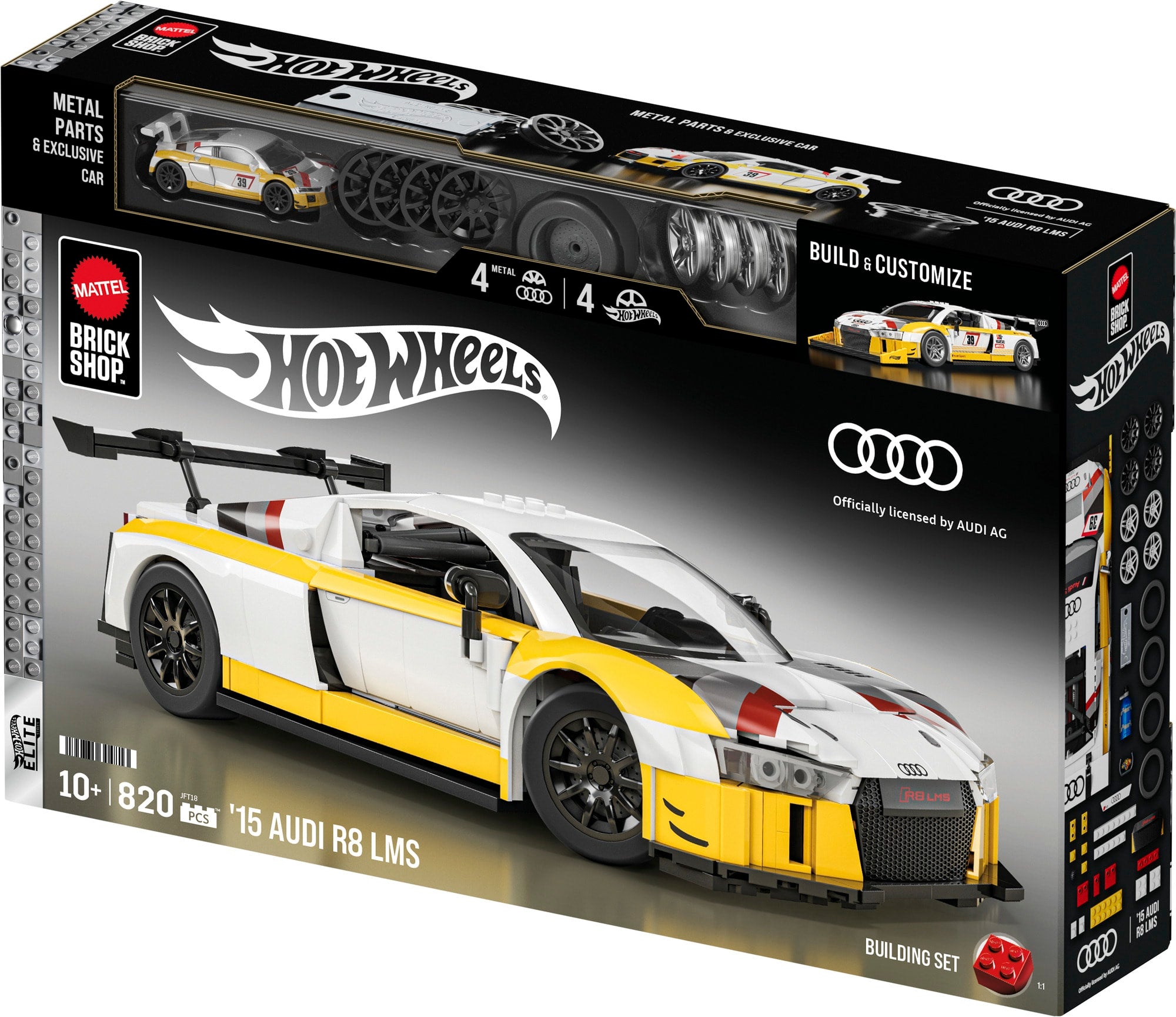 Hot Wheels Elite Series Audi R8 LMS jeu de construction 1:16