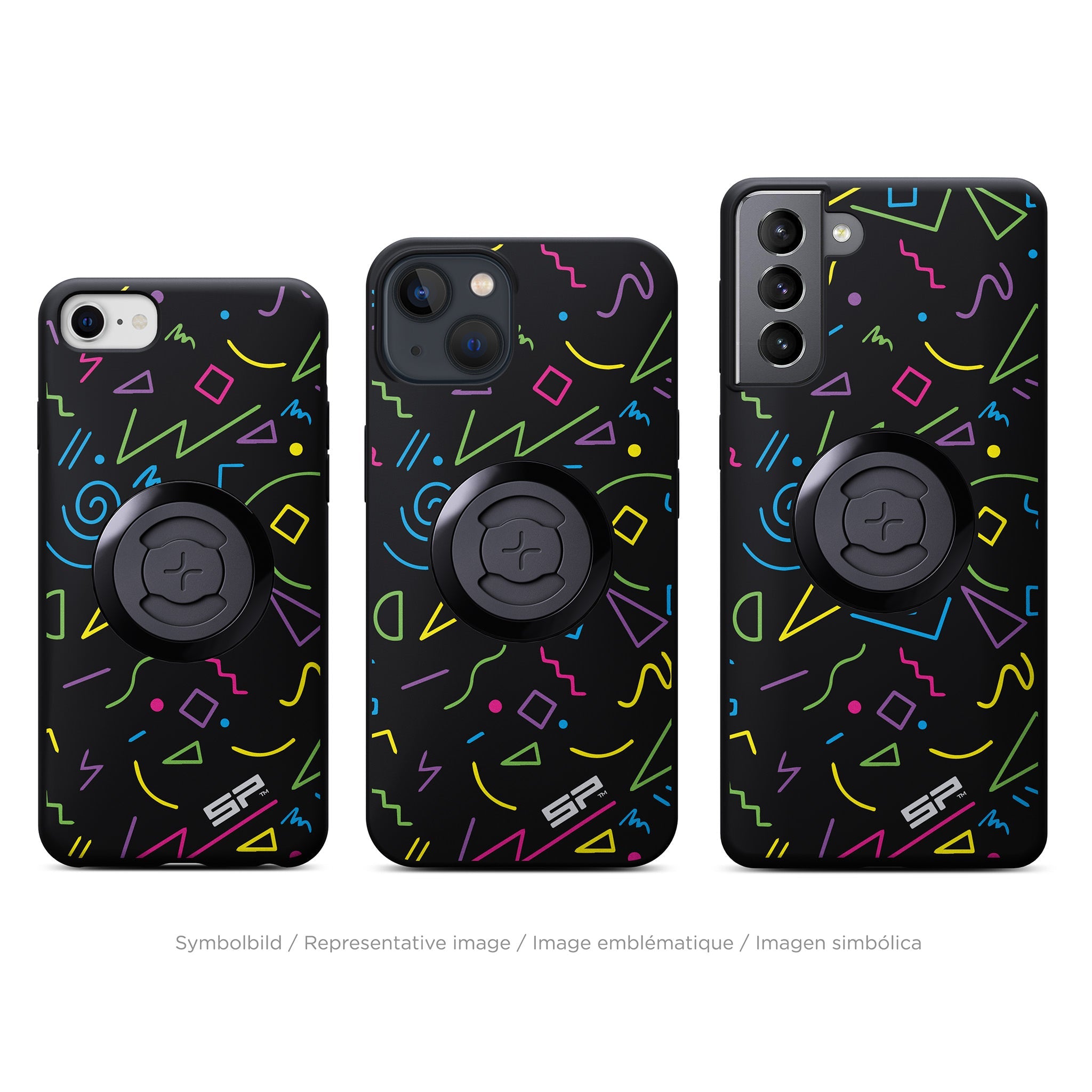 SP Connect Phone Case Neon Multi coque vélo iPhone Samsung Pixel