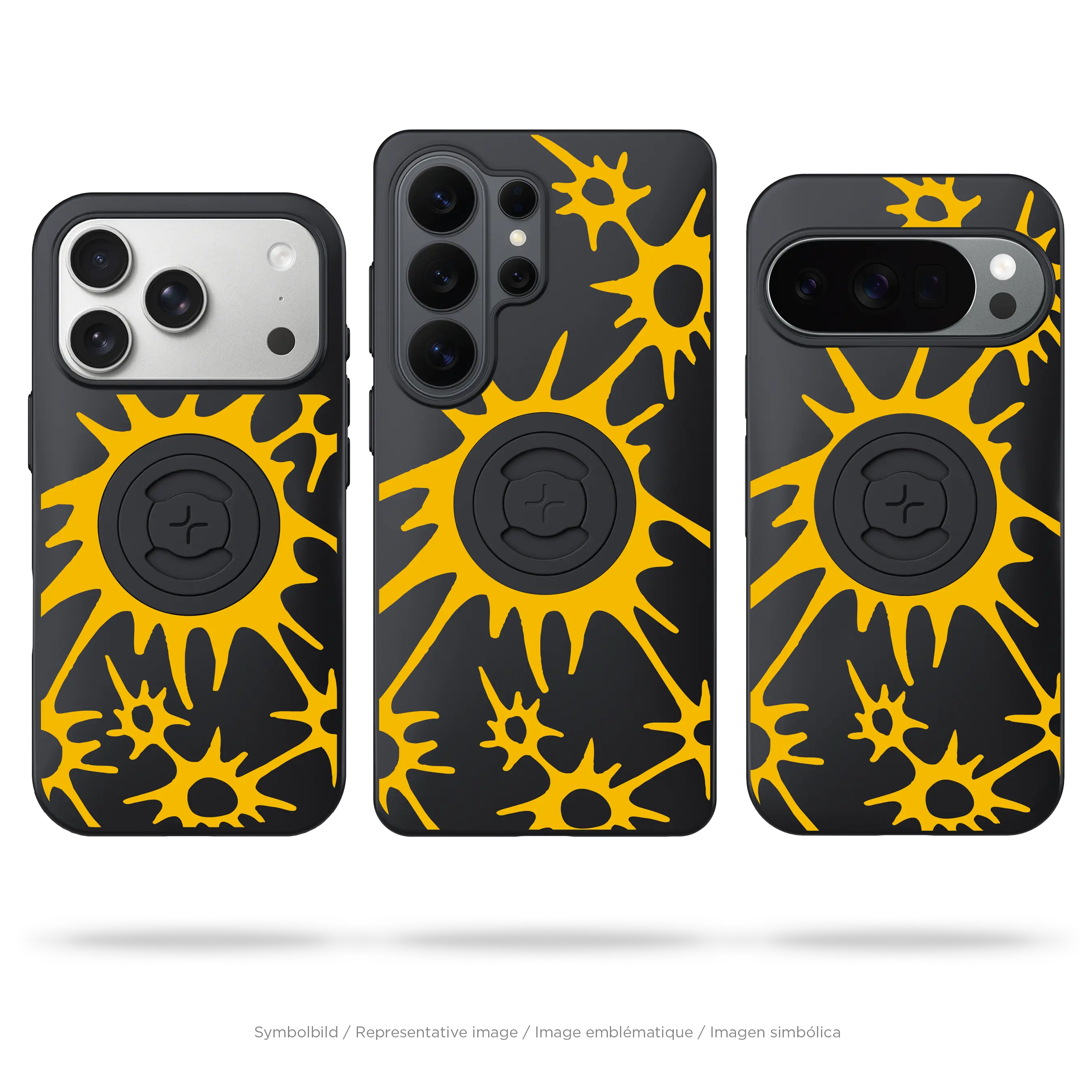 SP Connect Sunburst coque téléphone vélo moto jaune Chase Sun