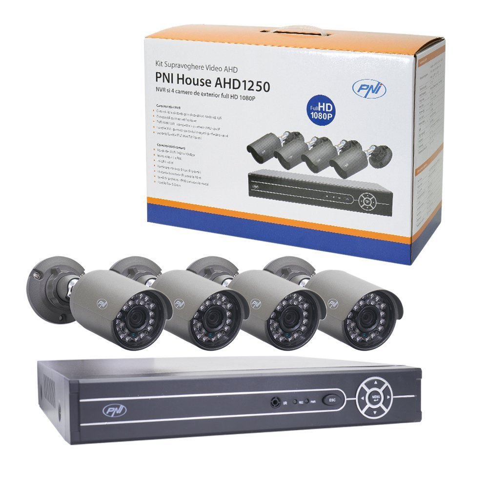 PNI AHD1250 kit vidéosurveillance Full HD 4 caméras extérieures