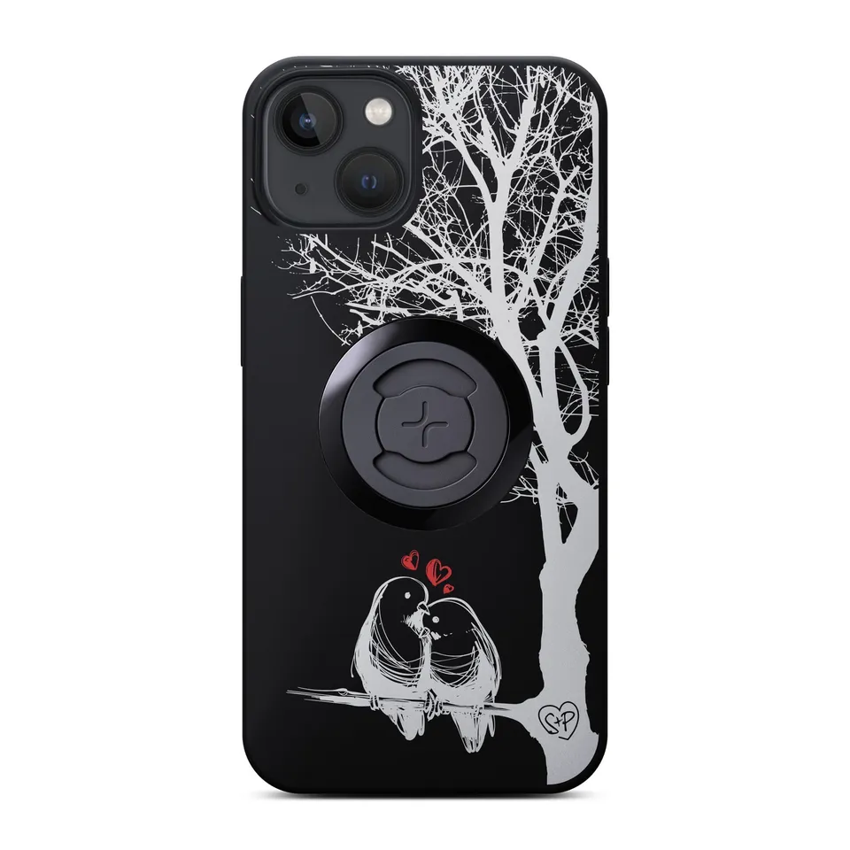 SP Connect Love Birds coque iPhone 17 Pro vélo moto
