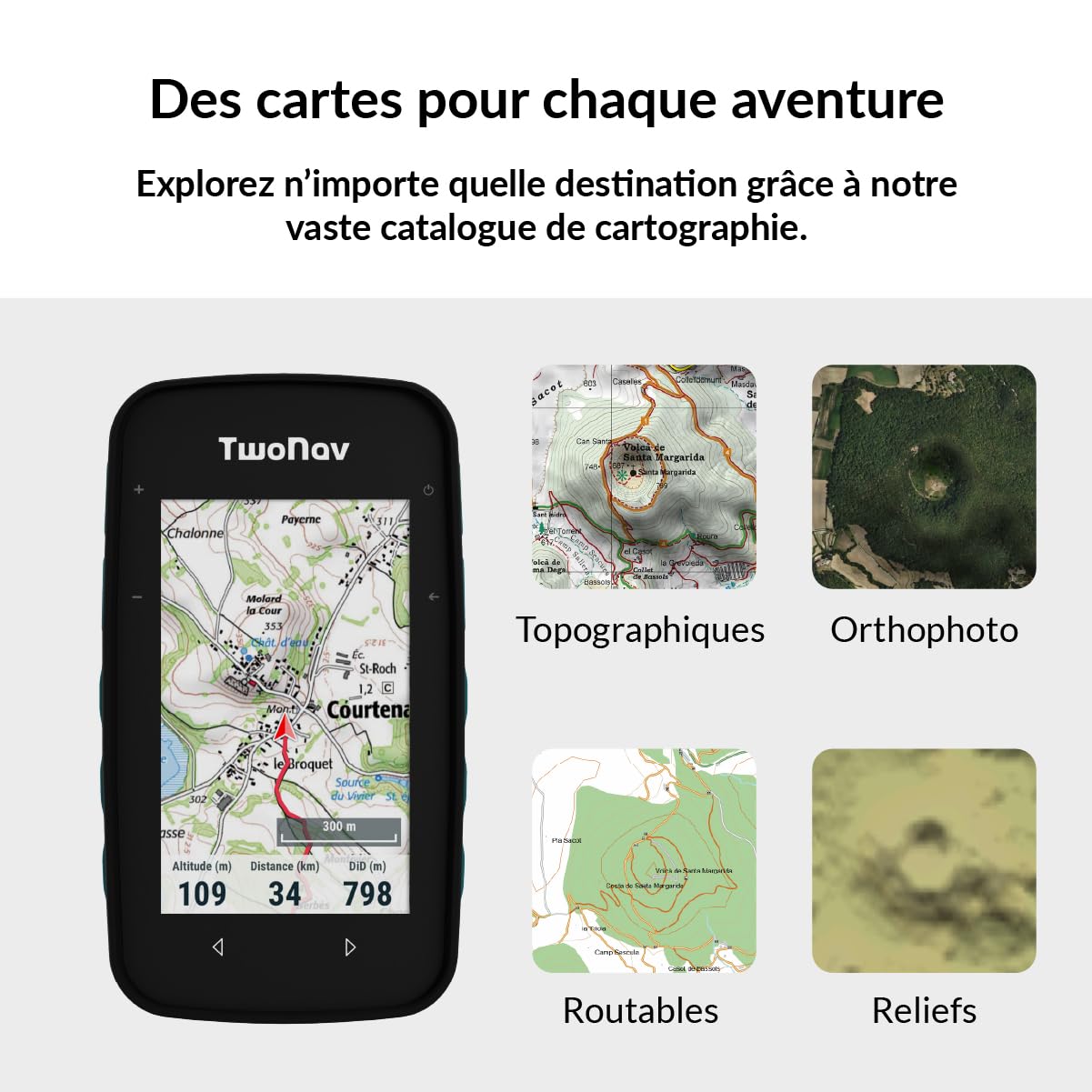 TwoNav Cross Plus 32 Go GPS velo VTT carte 5 dalles IGN