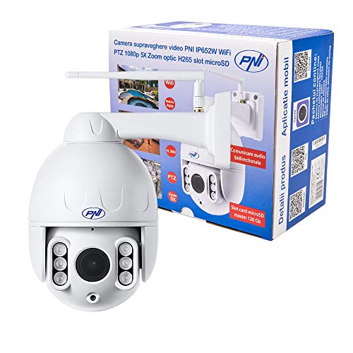 PNI Surveillance vidéo IP652W caméra WiFi PTZ 1080p vision 50m