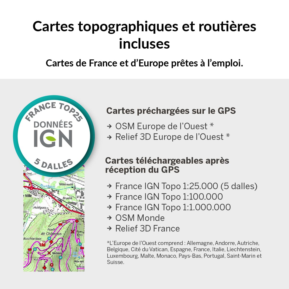 TwoNav Cross Plus 32 Go GPS velo VTT carte 5 dalles IGN