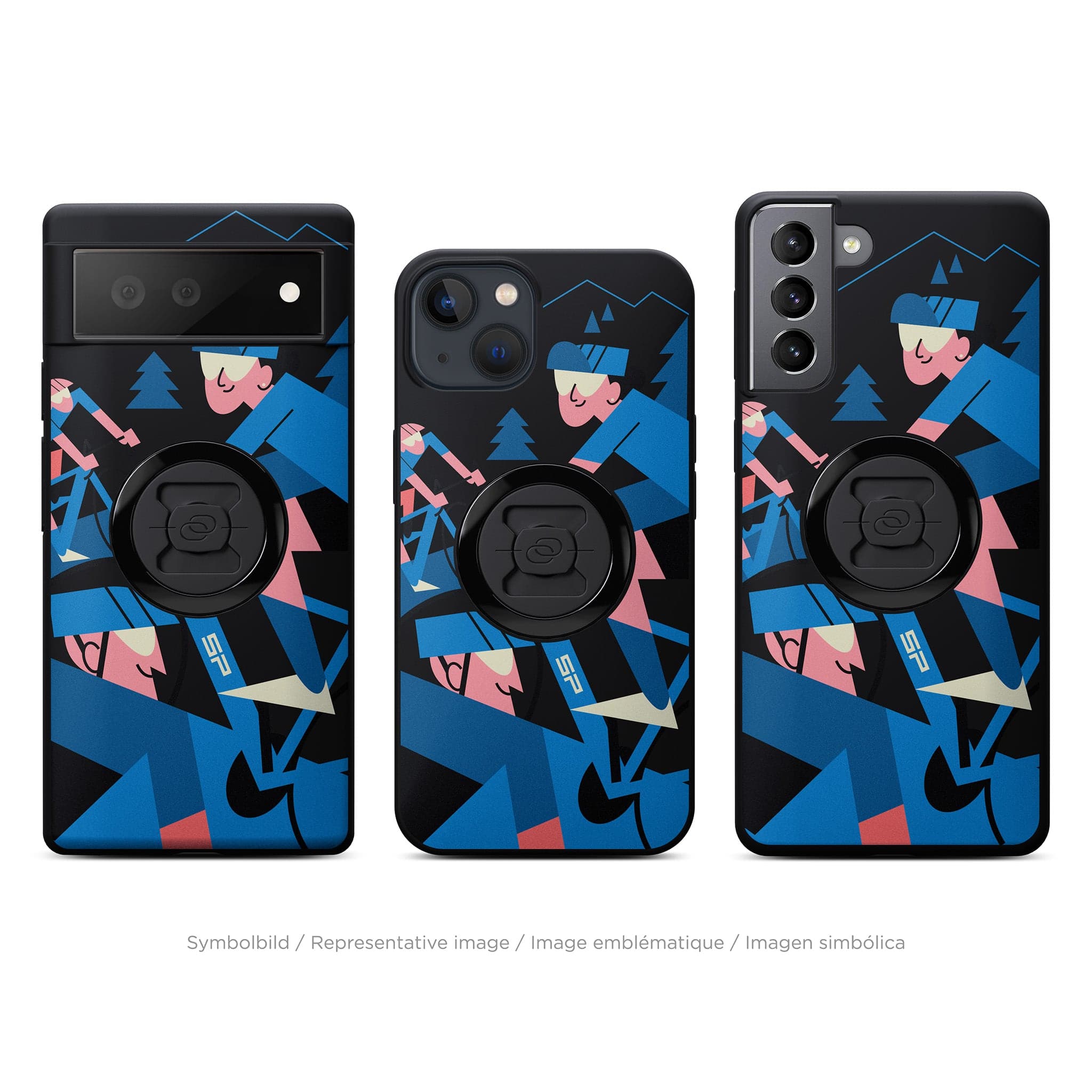 SP Connect 2Bros coque téléphone vélo moto bleu iPhone Samsung