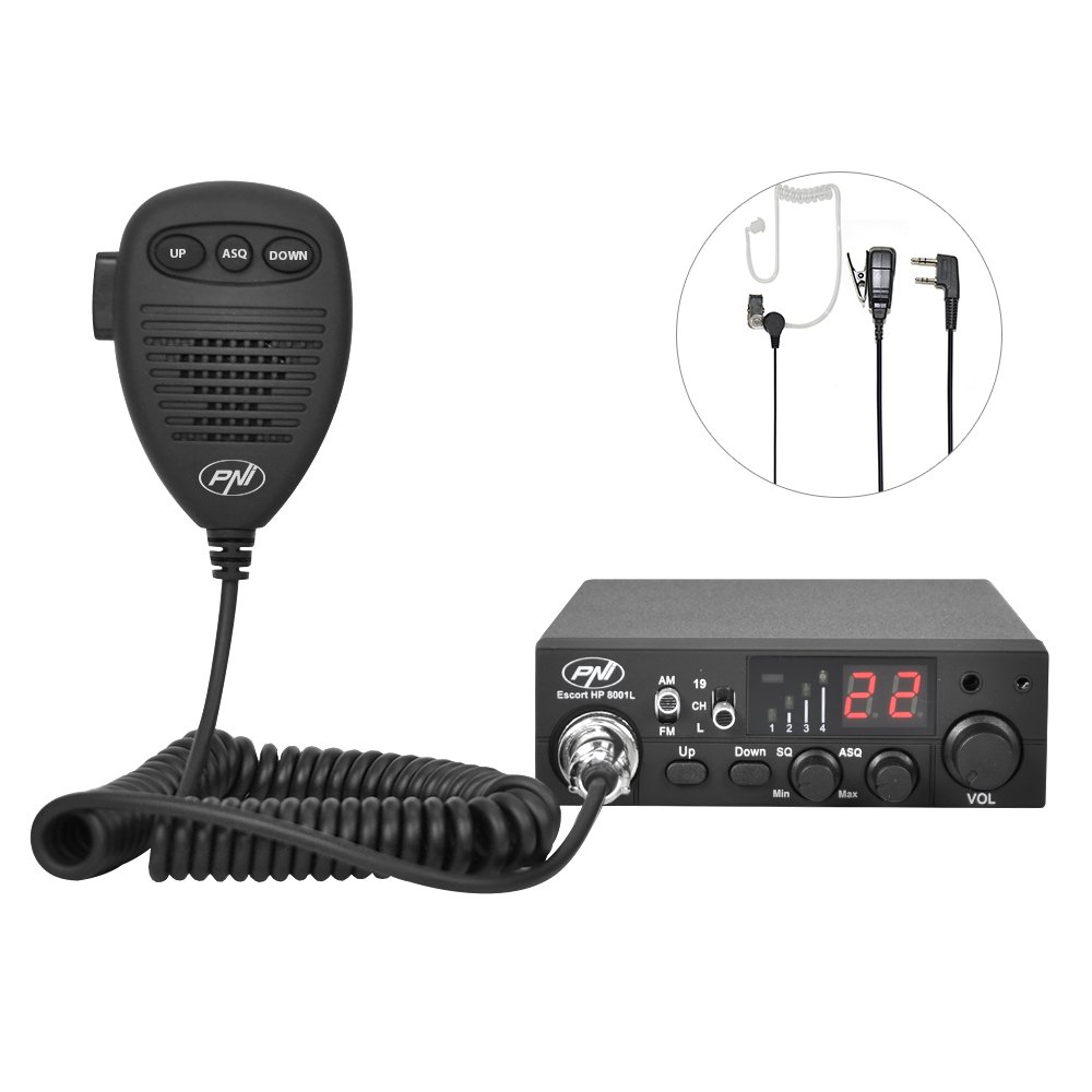 PNI Escort HP 8001L radio CB 4W 40 canaux ASQ + écouteur