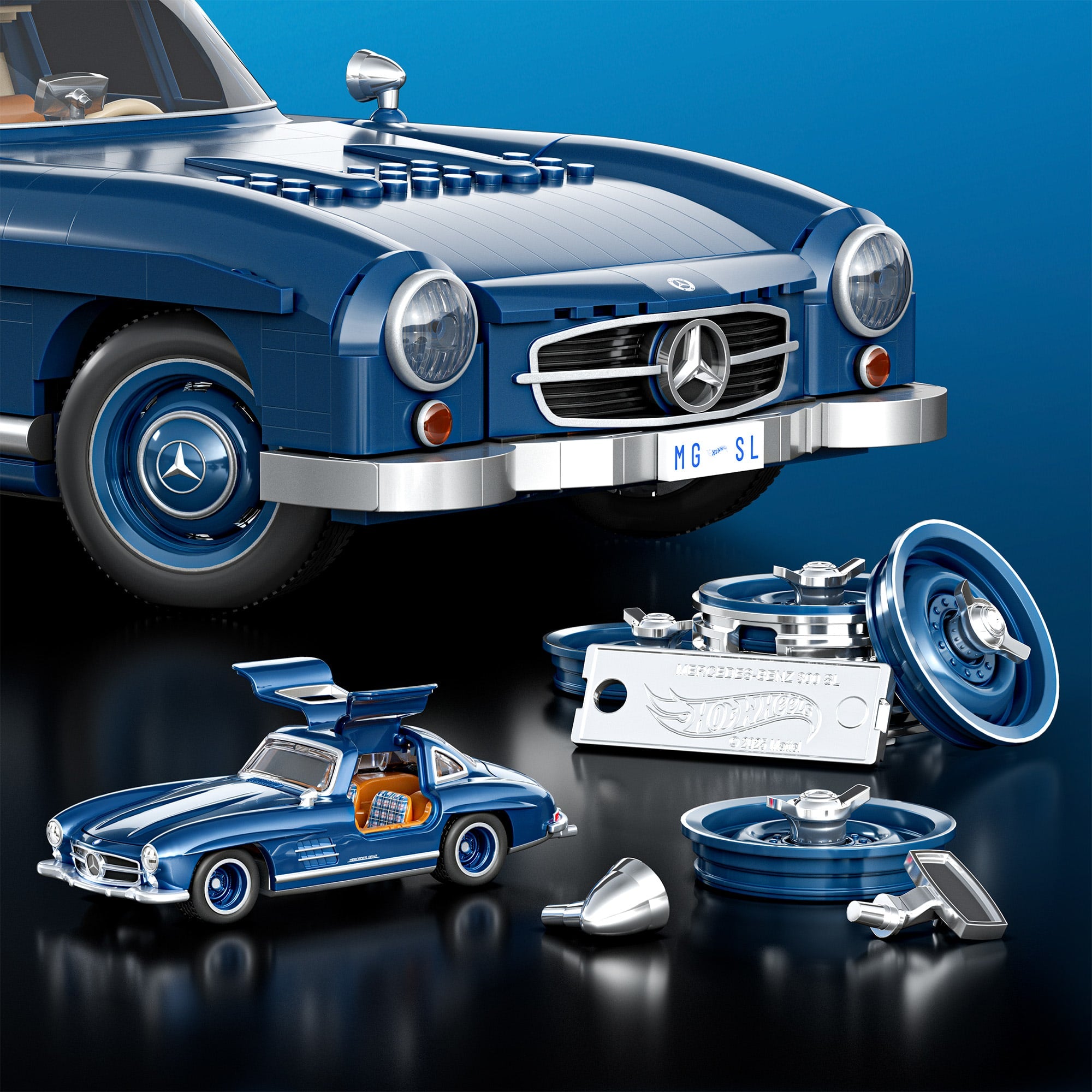 Hot Wheels Premium Mercedes 300 SL jeu de construction 1:12