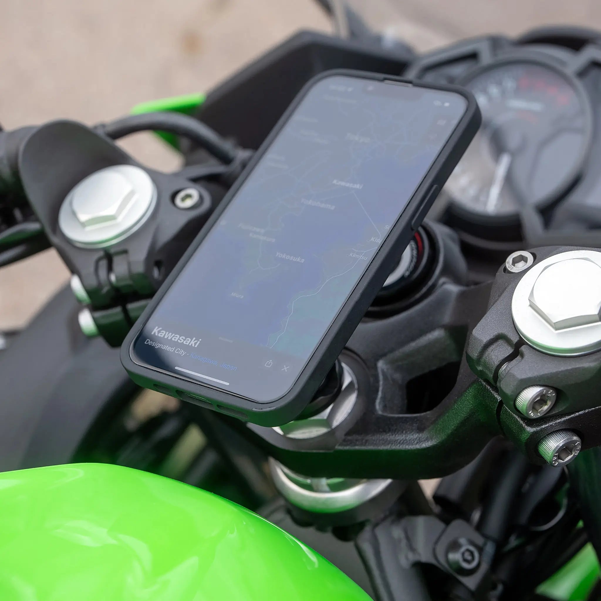 SP Connect Moto Stem Mount support moto alu amorti