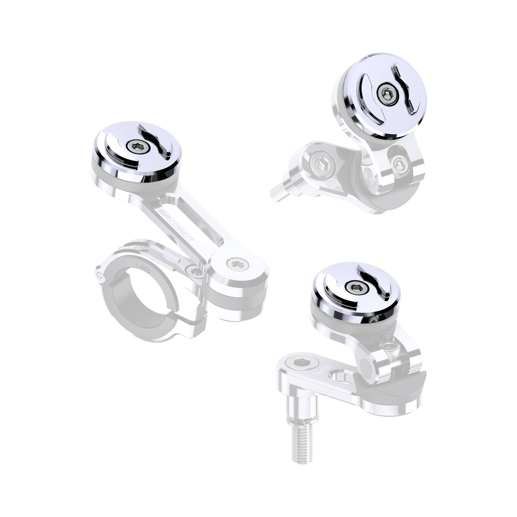 SP Connect SPC+ Head Chrome Moto Barclamp Clutch