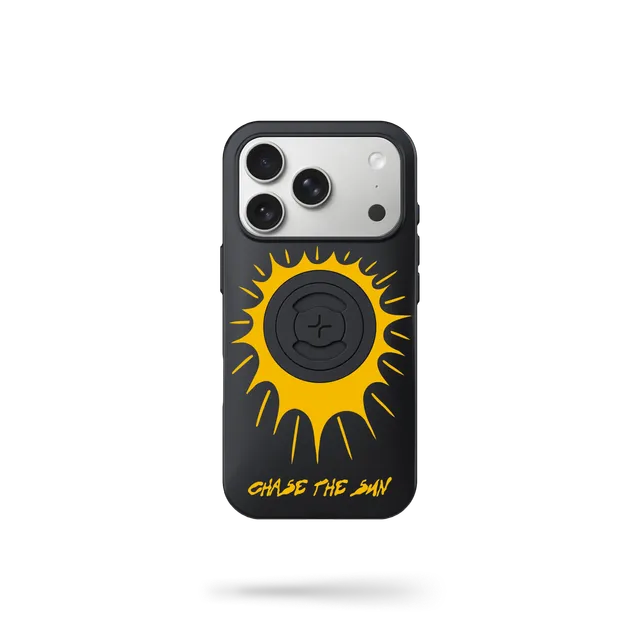 SP Connect Chase the Sun coque téléphone Sun jaune fixation vélo
