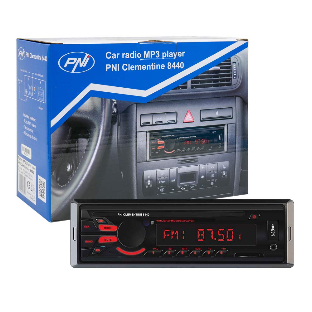 PNI Clementine 8440 autoradio Noir USB SD AUX 4x45W