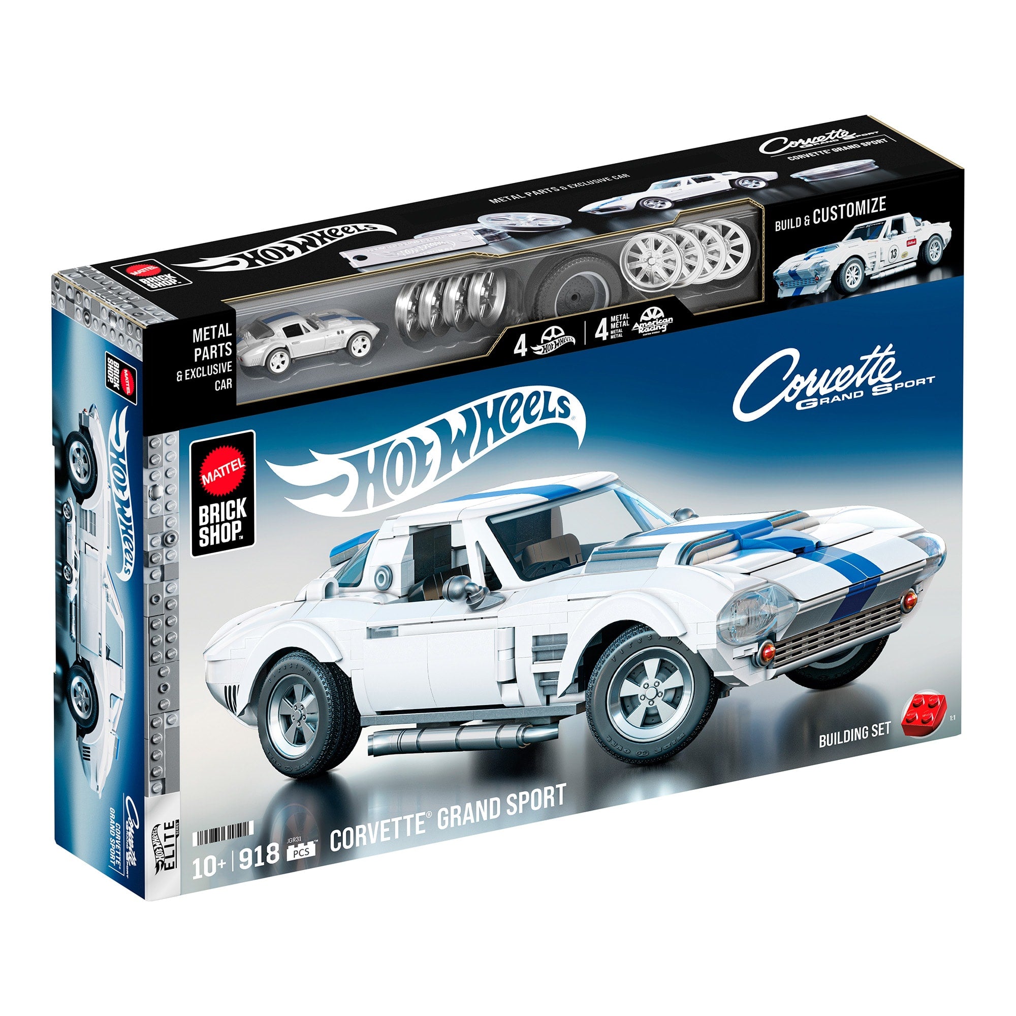 Mattel Brick Shop Hot Wheels Elite Corvette Grand Sport jeu de construction 1:16