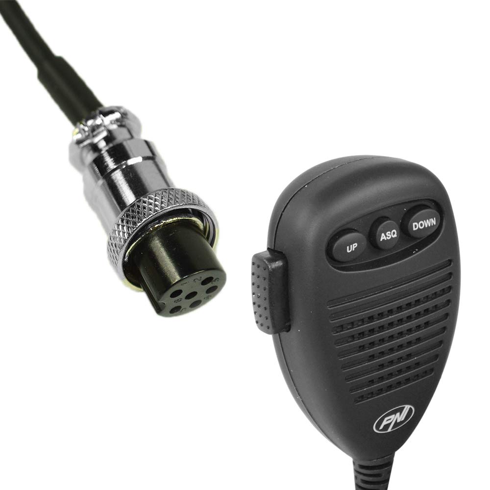 PNI MK8000 microphone CB 6 broches noir