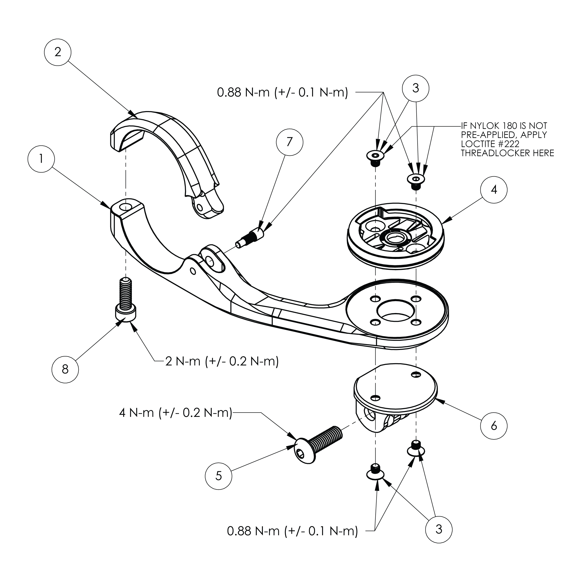 K-Edge Parts vis support compteur Clamp Bolt