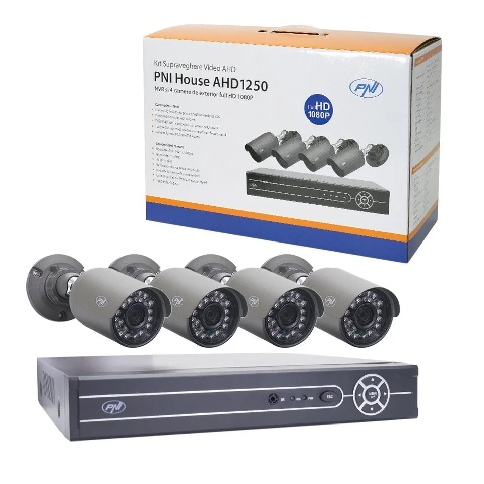 PNI AHD1250 kit vidéosurveillance Full HD 4 caméras extérieures