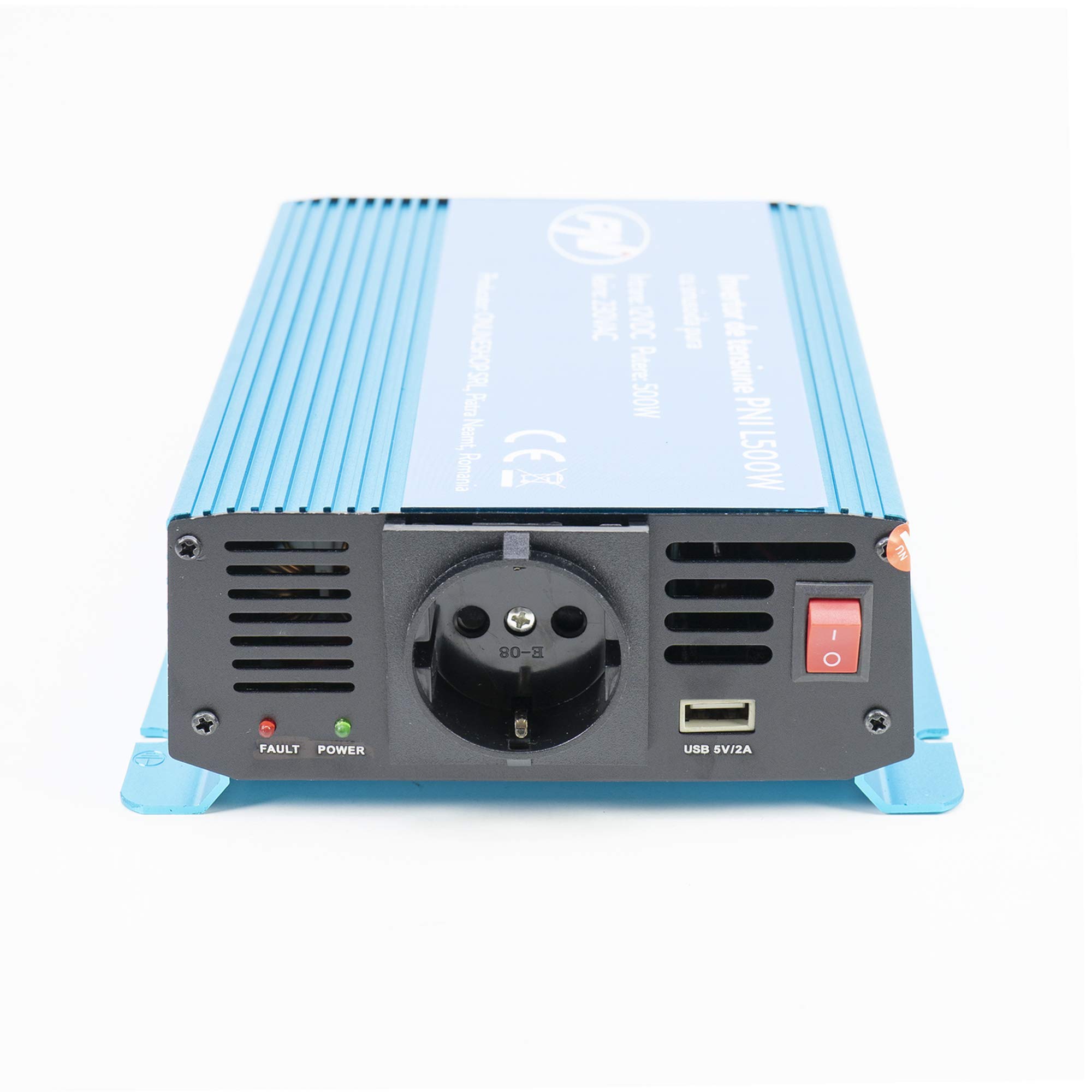 PNI SP500W Convertisseur 12V 230V 500W Sinus Pur USB
