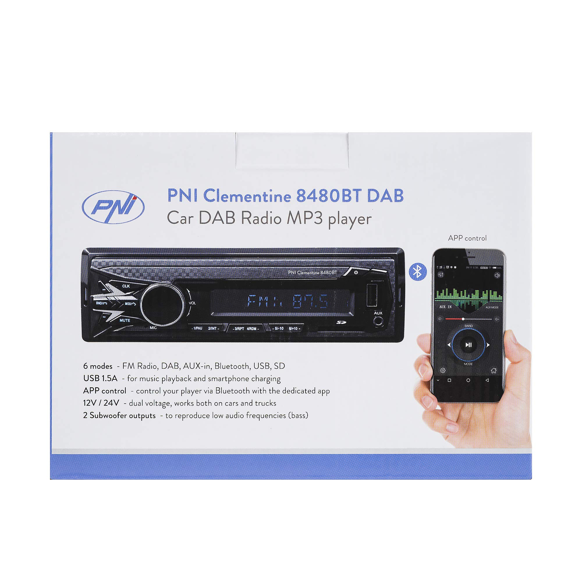 PNI Clementine 8480BT autoradio DAB 1 DIN Bluetooth