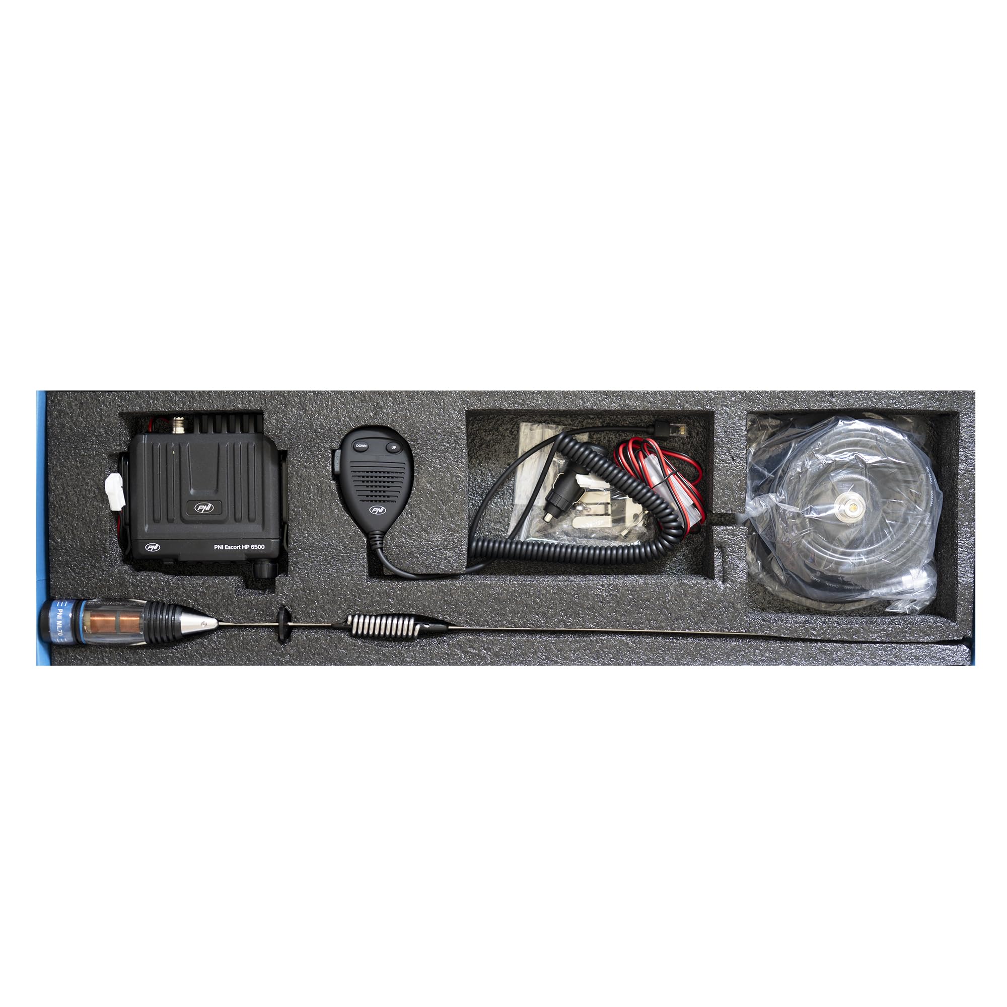 PNI Escort HP 6500 radio CB + antenne ML70 70 cm