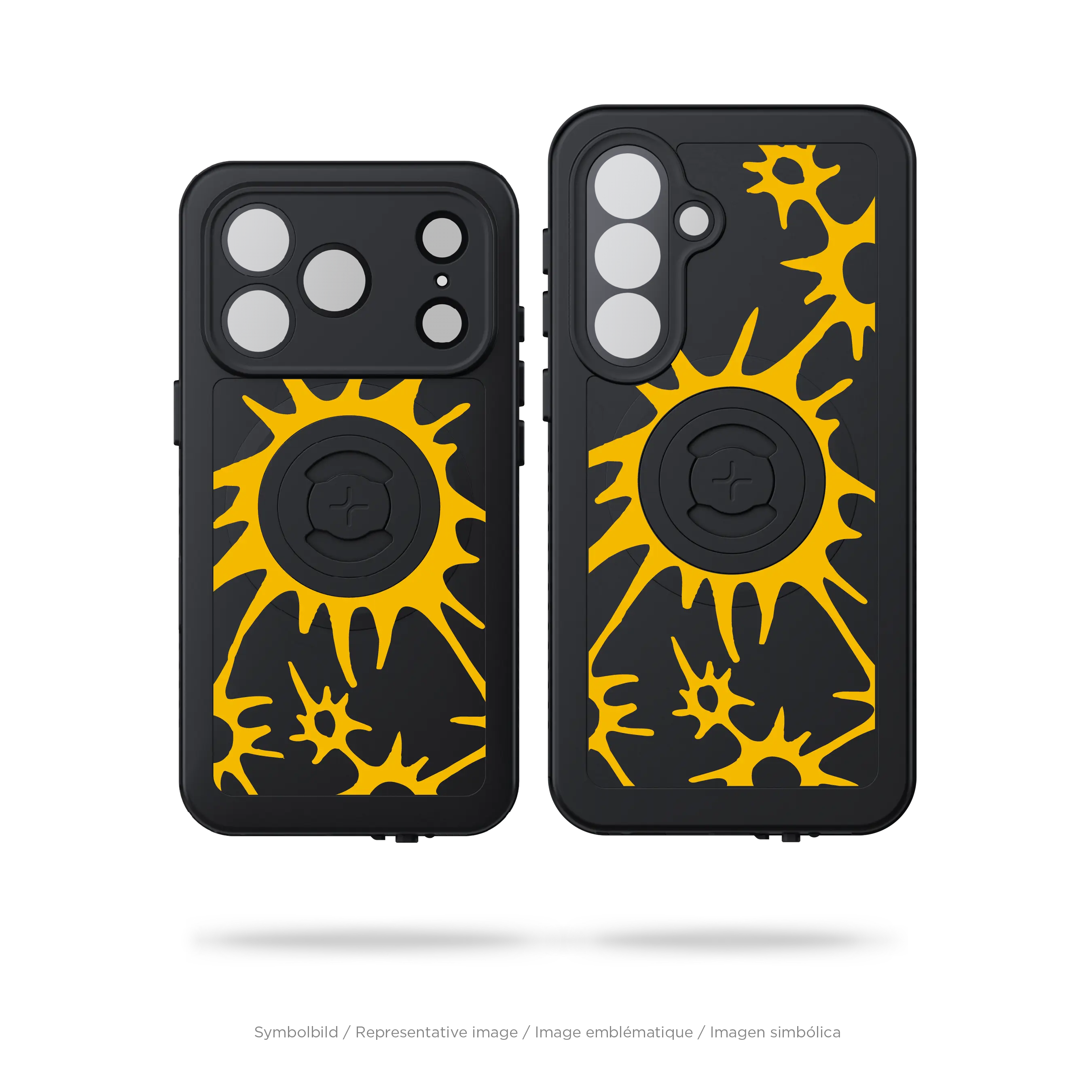 SP Connect Sunburst coque téléphone vélo moto jaune Chase Sun