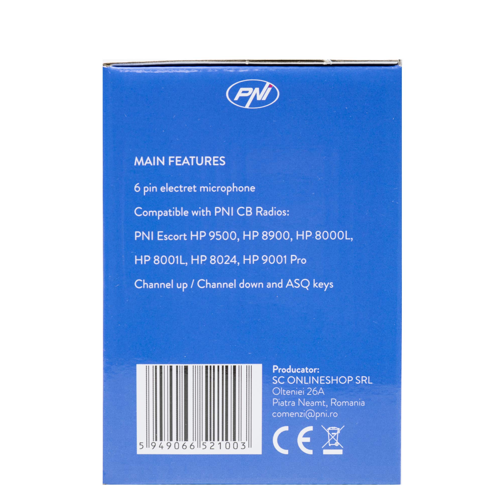 PNI MK9500 micro CB 6 broches Escort HP 9500