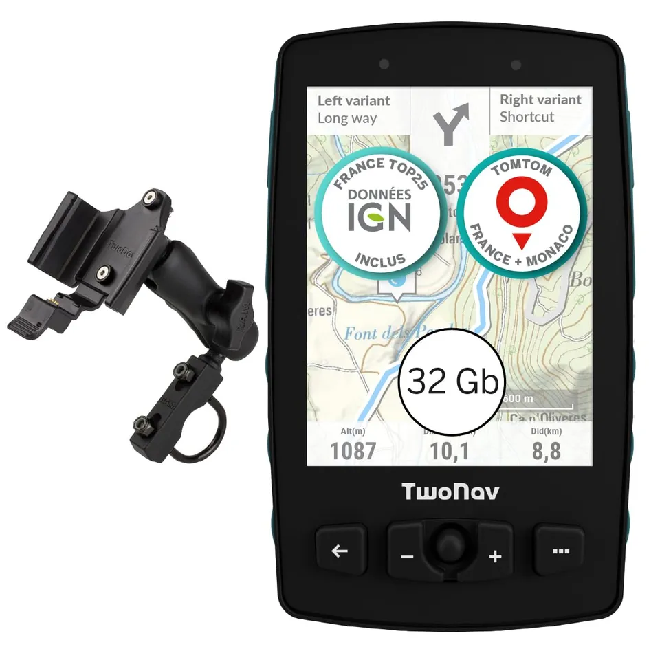 TwoNav Aventura 2 Plus Motor GPS moto 32 Go vert carte IGN
