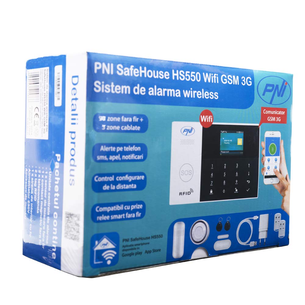 PNI SafeHouse HS550 Alarme Maison WiFi GSM 90 Zones
