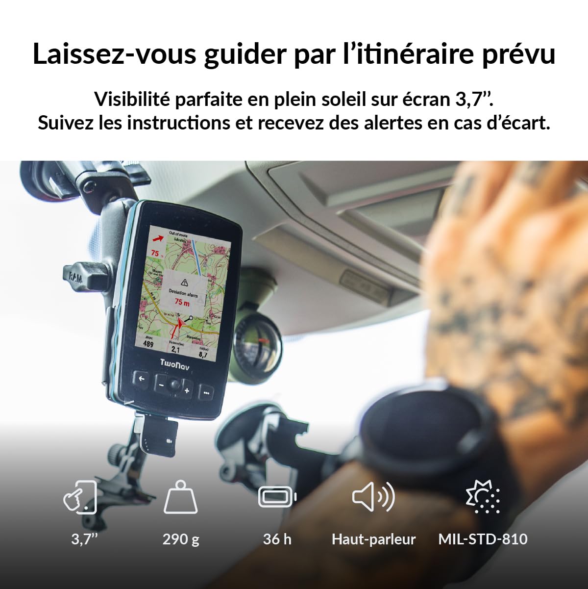 TwoNav Aventura 2 Plus Motor GPS moto 32 Go vert carte IGN