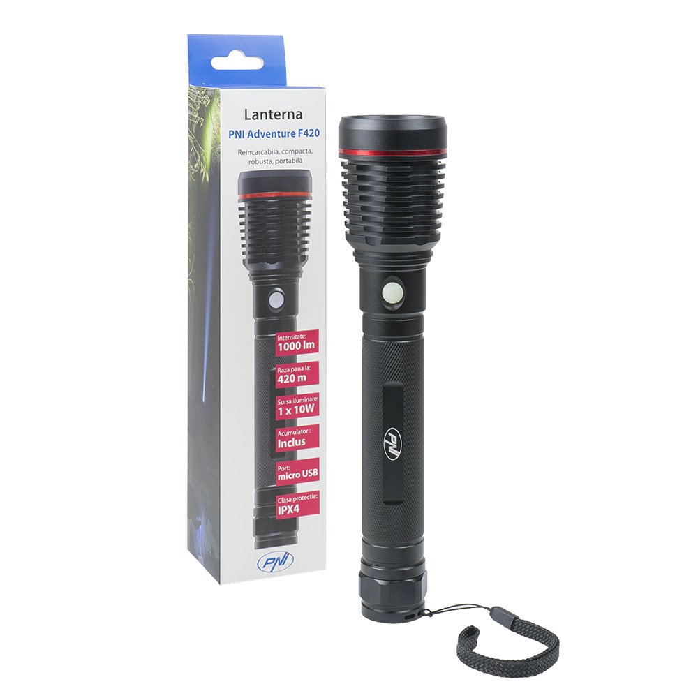 PNI Adventure F420 lampe torche LED 1000 lumens alu