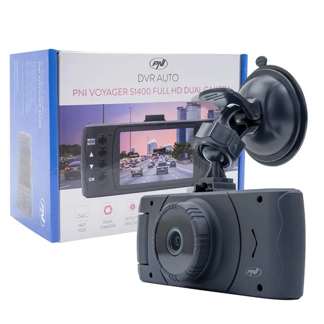 PNI Voyager S1400 dashcam double caméra Full HD écran 2,7 pouces