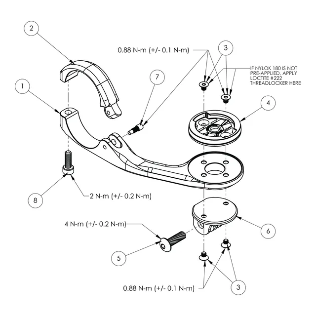 K-Edge Parts vis support compteur Clamp Bolt