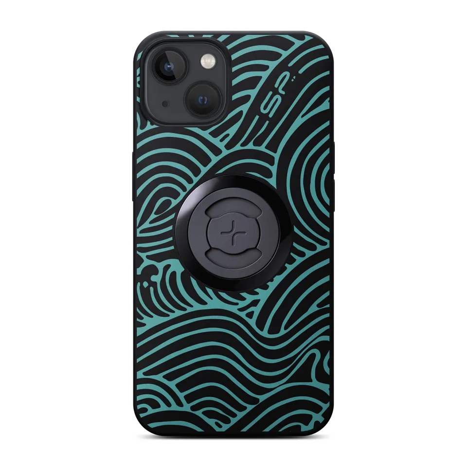 SP Connect Phone Case Waves coque iPhone 17 Pro turquoise vélo