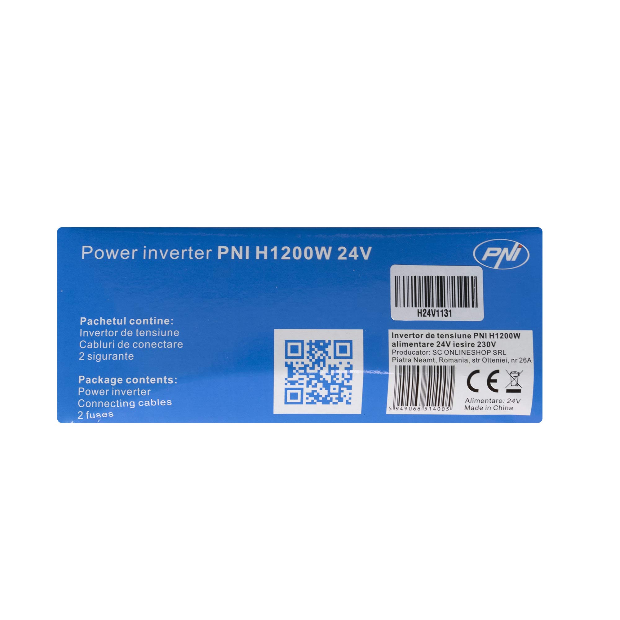 PNI Accessoires voiture H1200W24V inverseur tension 24V 230V 1200W