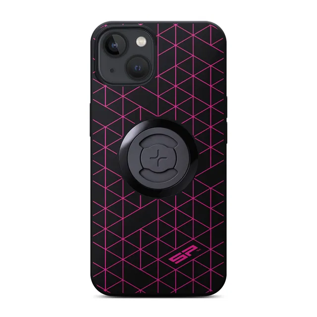 SP Connect Grid rose coque iPhone Samsung Pixel vélo