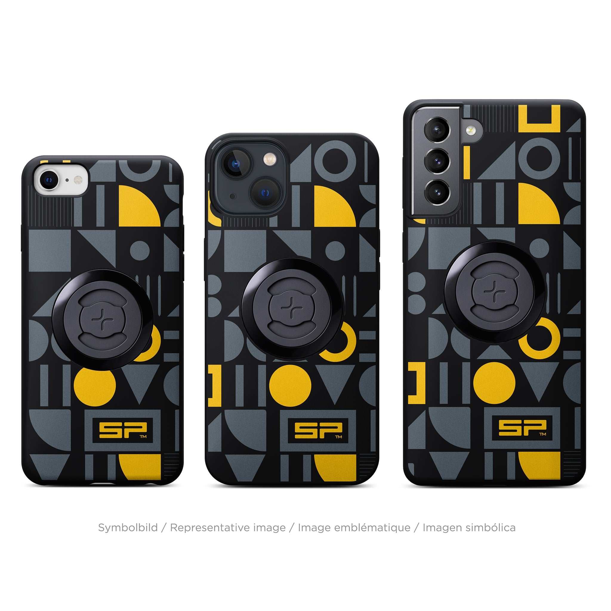 SP Connect Geometric coque téléphone vélo Jaune iPhone 16